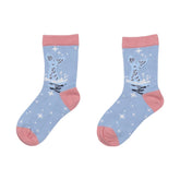 2 paires de chaussettes en coton biologique pour enfants - chaussettes douces, respirantes et durables avec un motif animalier